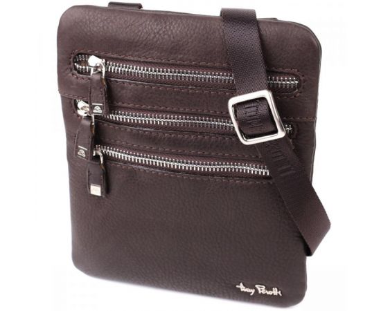 Придбати Стильная небольшая сумка из матовой зернистой натуральной кожи Tony Perotti 20876_1 (9019 moro) Коричневый, image , характеристики, відгуки