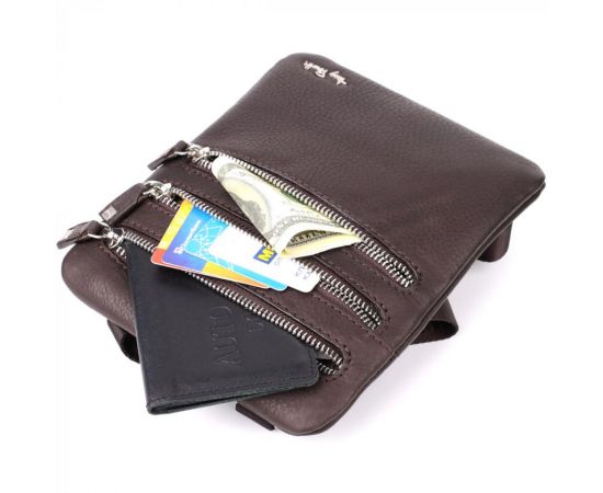 Придбати Стильная небольшая сумка из матовой зернистой натуральной кожи Tony Perotti 20876_1 (9019 moro) Коричневый, image , зображення 7, характеристики, відгуки