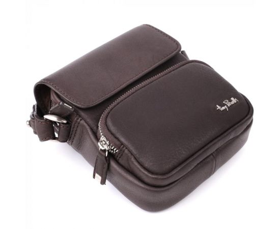 Придбати Небольшая сумка из матовой зернистой натуральной кожи Tony Perotti 20877_1 (9150-14 moro), image , зображення 5, характеристики, відгуки