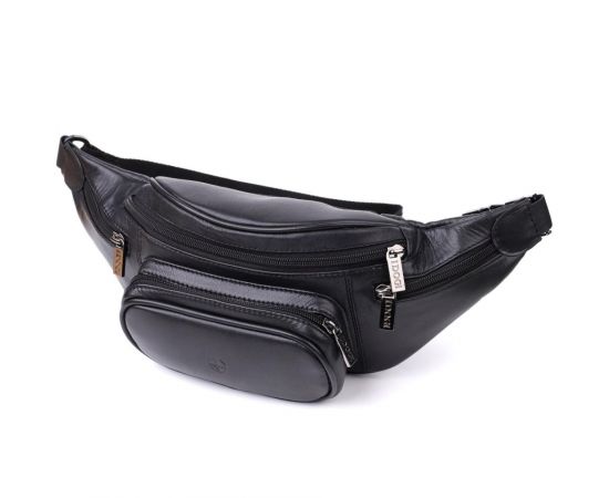 Придбати Интересная мужская сумка на пояс из гладкой натуральной кожи Tony Perotti 20880_1 (6000 nero) Черный, image , характеристики, відгуки