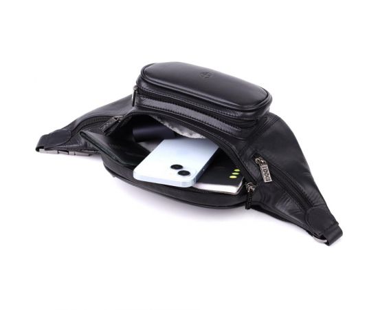 Придбати Интересная мужская сумка на пояс из гладкой натуральной кожи Tony Perotti 20880_1 (6000 nero) Черный, image , зображення 8, характеристики, відгуки