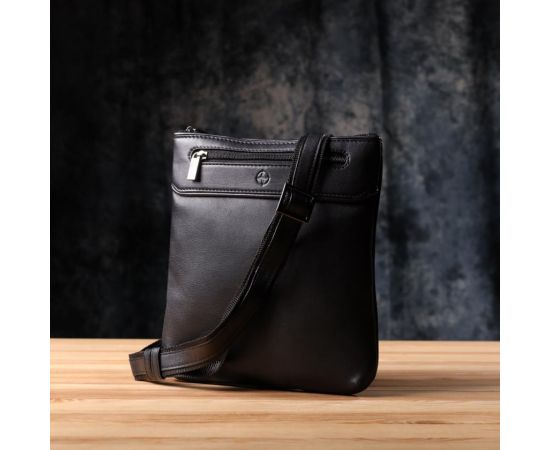 Придбати Мужская сумка через плечо из натуральной кожи Tony Perotti 20881_1 (6045 nero) Черный, image , зображення 9, характеристики, відгуки
