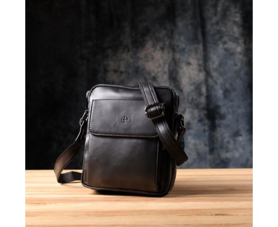 Придбати Стильная мужская сумка через плечо из натуральной кожи Tony Perotti 20882_1 (6047 nero) Черный, image , зображення 11, характеристики, відгуки