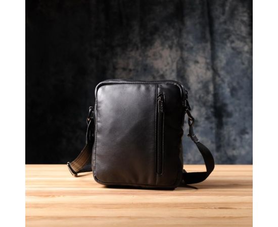 Придбати Стильная мужская сумка через плечо из натуральной кожи Tony Perotti 20882_1 (6047 nero) Черный, image , зображення 12, характеристики, відгуки