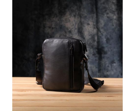 Придбати Вертикальная мужская сумка через плечо из натуральной кожи Tony Perotti 20883_1 (6049 nero) Черный, image , зображення 11, характеристики, відгуки