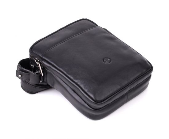 Придбати Вертикальная мужская сумка через плечо из натуральной кожи Tony Perotti 20883_1 (6049 nero) Черный, image , зображення 5, характеристики, відгуки