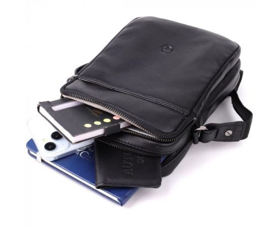Придбати Вертикальная мужская сумка через плечо из натуральной кожи Tony Perotti 20883_1 (6049 nero) Черный, image , зображення 9, характеристики, відгуки