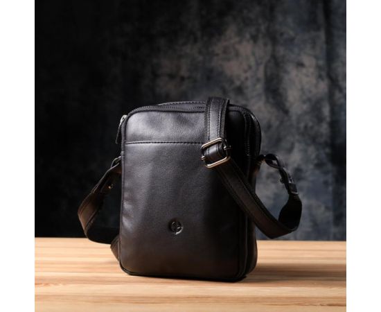 Придбати Вертикальная мужская сумка через плечо из натуральной кожи Tony Perotti 20883_1 (6049 nero) Черный, image , зображення 10, характеристики, відгуки