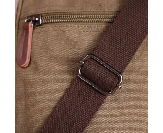 Купить Сумка почтальонка на плечо из плотного текстиля Vintage 22228 Оливковый, фото , изображение 12, характеристики, отзывы