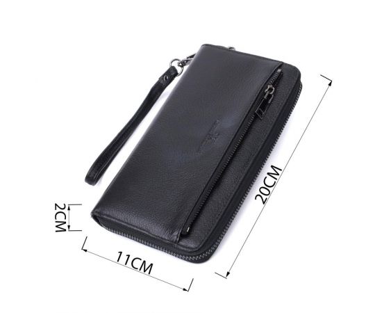 Купить Удобный клатч для мужчин из натуральной кожи ST Leather 22681 Черный, фото , изображение 3, характеристики, отзывы