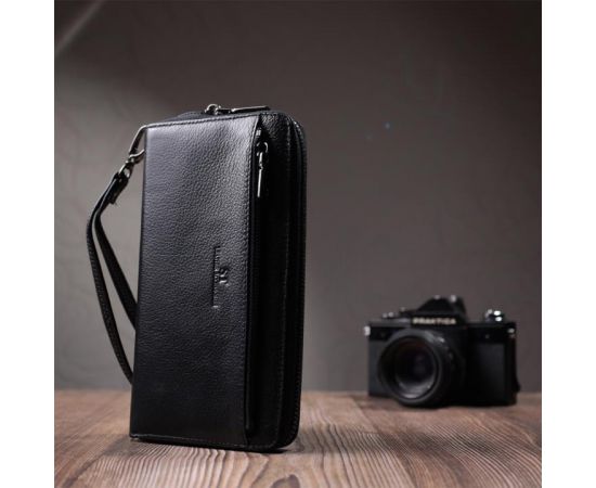 Купить Удобный клатч для мужчин из натуральной кожи ST Leather 22681 Черный, фото , изображение 9, характеристики, отзывы