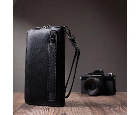 Купить Удобный клатч для мужчин из натуральной кожи ST Leather 22681 Черный, фото , изображение 10, характеристики, отзывы