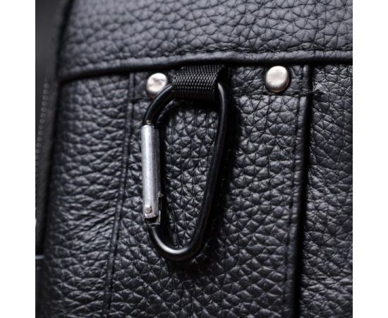 Купить Мужская сумка на пояс из натуральной кожи Vintage 22736 Черный, фото , изображение 12, характеристики, отзывы