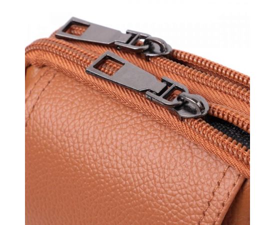 Купить Мужская сумка на пояс на два отделения из натуральной кожи Vintage 22737 Рыжий, фото , изображение 7, характеристики, отзывы