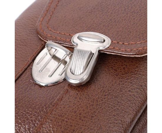 Купить Сумка для мужчин на два отделения из натуральной кожи Vintage 22738 Коричневый, фото , изображение 5, характеристики, отзывы