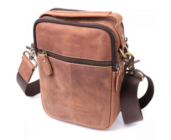 Купить Винтажная сумка для мужчин из натуральной кожи Vintage 22811 Коричневый, фото , изображение 2, характеристики, отзывы