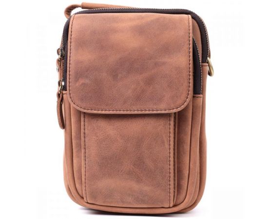Купить Винтажная сумка для мужчин из натуральной кожи Vintage 22811 Коричневый, фото , изображение 6, характеристики, отзывы