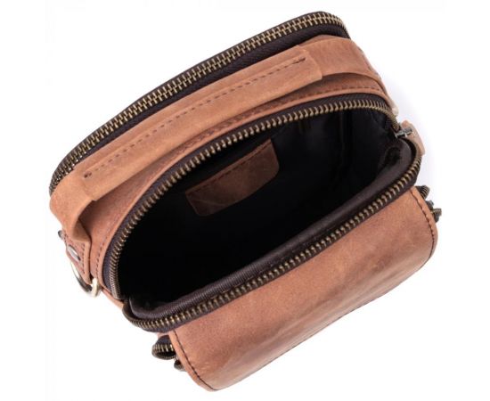 Купить Винтажная сумка для мужчин из натуральной кожи Vintage 22811 Коричневый, фото , изображение 8, характеристики, отзывы