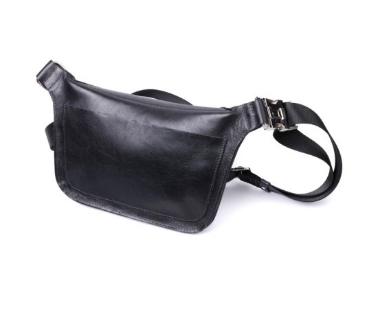 Купить Кожаная бананка унисекс GRANDE PELLE 22813 Черный, фото , изображение 2, характеристики, отзывы