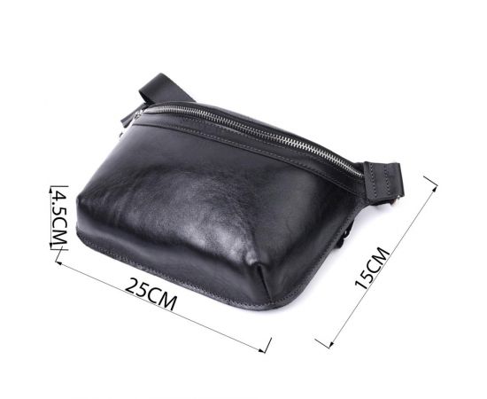 Купить Кожаная бананка унисекс GRANDE PELLE 22813 Черный, фото , изображение 3, характеристики, отзывы