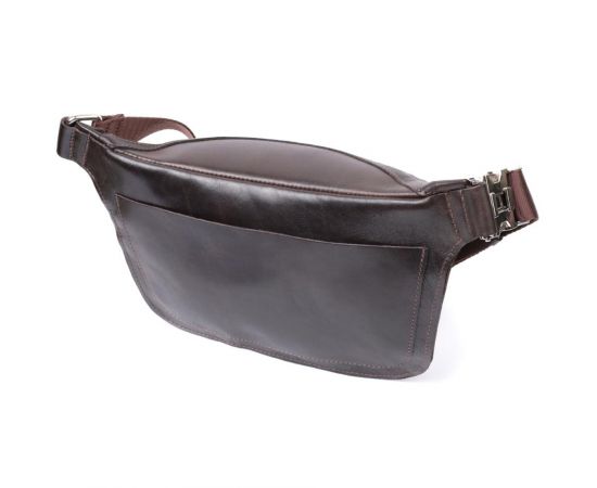 Купить Стильная бананка для мужчин из натуральной кожи GRANDE PELLE 22814 Коричневый, фото , изображение 2, характеристики, отзывы