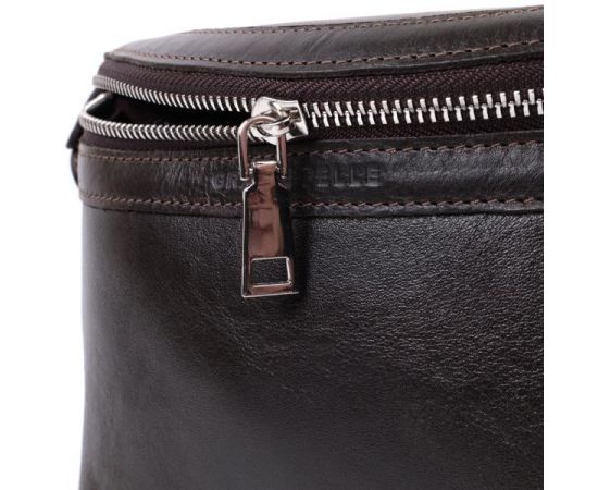 Купить Стильная бананка для мужчин из натуральной кожи GRANDE PELLE 22814 Коричневый, фото , изображение 6, характеристики, отзывы