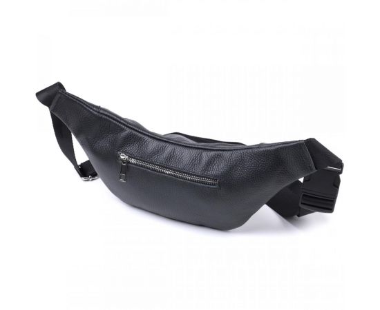 Купить Удобная сумка-бананка унисекс из натуральной кожи Shvigel 22824 Черная, фото , изображение 2, характеристики, отзывы