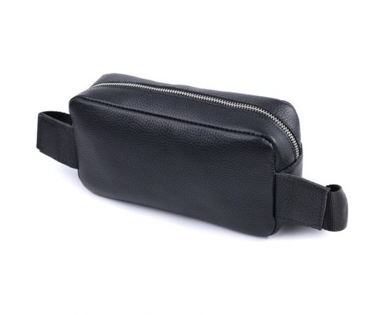 Купить Мужская сумка-бананка из натуральной кожи флотар Shvigel 22826 Черная, фото , изображение 2, характеристики, отзывы