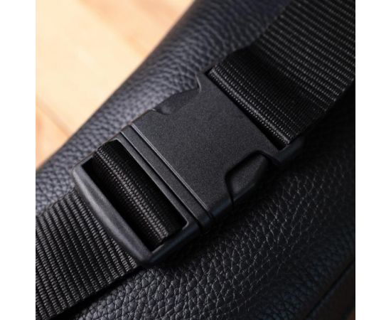 Купить Мужская сумка-бананка из натуральной кожи флотар Shvigel 22826 Черная, фото , изображение 11, характеристики, отзывы