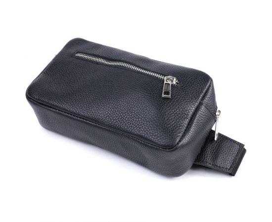 Купить Мужская сумка-бананка из натуральной кожи флотар Shvigel 22826 Черная, фото , изображение 6, характеристики, отзывы