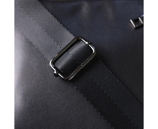 Придбати Классическая мужская сумка мессенджер из глянцевой натуральной кожи Shvigel 22846 Черная, image , зображення 10, характеристики, відгуки