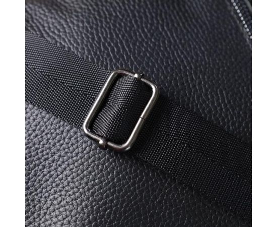 Купить Мужская сумка мессенджер из зернистой натуральной кожи Shvigel 22847 Черная, фото , изображение 11, характеристики, отзывы