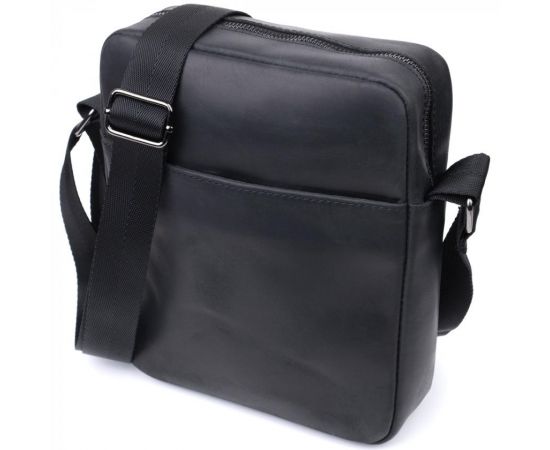 Купить Мужская сумка через плечо из матовой натуральной кожи Shvigel 22848 Черная, фото , характеристики, отзывы