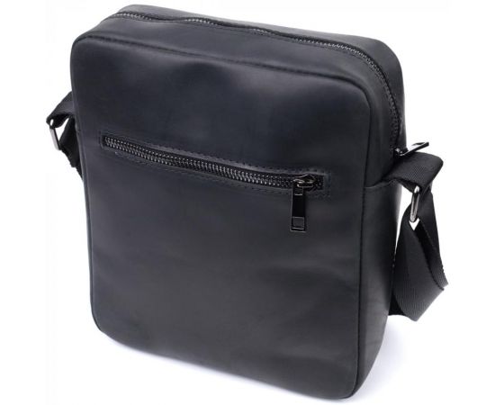 Купить Мужская сумка через плечо из матовой натуральной кожи Shvigel 22848 Черная, фото , изображение 2, характеристики, отзывы