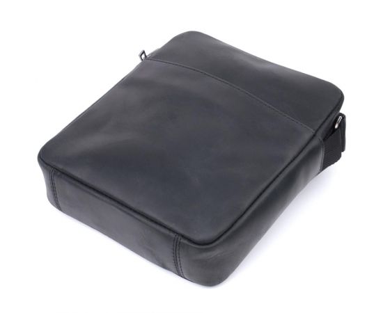 Купить Мужская сумка через плечо из матовой натуральной кожи Shvigel 22848 Черная, фото , изображение 5, характеристики, отзывы