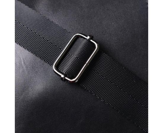 Купить Сумка для мужчин через плечо из глянцевой натуральной кожи Shvigel 22849 Черная, фото , изображение 11, характеристики, отзывы