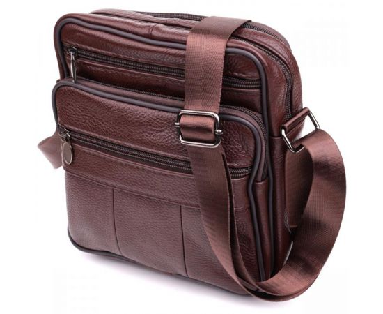 Купить Удобная мужская сумка из натуральной кожи 22858 Vintage Коричневый, фото , характеристики, отзывы