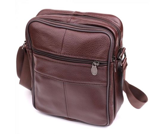 Купить Удобная мужская сумка из натуральной кожи 22858 Vintage Коричневый, фото , изображение 2, характеристики, отзывы