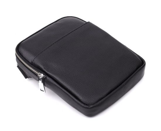 Купить Удобная вертикальная сумка для мужчин из натуральной кожи Vintage 22862 Черный, фото , изображение 5, характеристики, отзывы