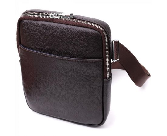 Купить Мужская вертикальная сумка из натуральной кожи Vintage 22863 Коричневый, фото , характеристики, отзывы