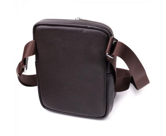 Купить Мужская вертикальная сумка из натуральной кожи Vintage 22863 Коричневый, фото , изображение 2, характеристики, отзывы