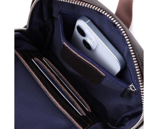 Купить Мужская вертикальная сумка из натуральной кожи Vintage 22863 Коричневый, фото , изображение 7, характеристики, отзывы