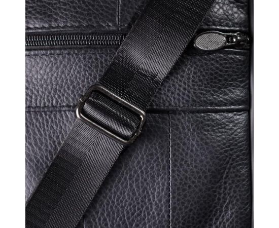 Купить Практичная вертикальная сумка с ручкой для мужчин из натуральной кожи Vintage 22864 Черный, фото , изображение 11, характеристики, отзывы