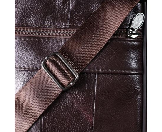 Купить Небольшая вертикальная сумка с ручкой для мужчин из натуральной кожи Vintage 22865 Коричневый, фото , изображение 11, характеристики, отзывы