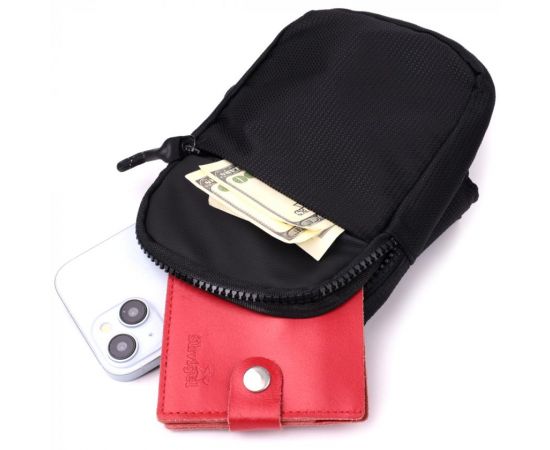 Купить Слинг сумка для путешествий из качественного текстиля Vintage 22866 Черный, фото , изображение 7, характеристики, отзывы