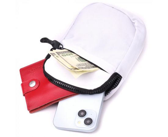 Купить Стильная слинг сумка для путешествий из качественного текстиля Vintage 22867 Белый, фото , изображение 7, характеристики, отзывы