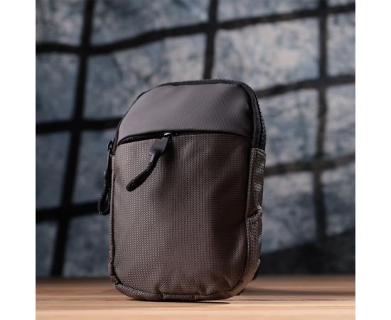 Купить Удобная слинг сумка для путешествий из качественного текстиля Vintage 22869 Серый, фото , изображение 8, характеристики, отзывы