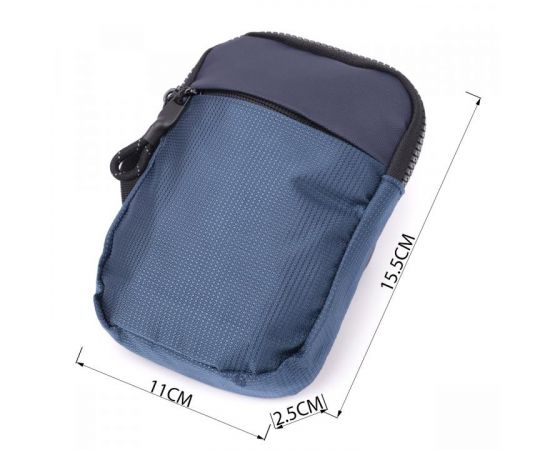 Купить Мужская слинг сумка для путешествий из качественного текстиля Vintage 22870 Синий, фото , изображение 3, характеристики, отзывы