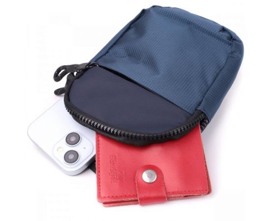 Купить Мужская слинг сумка для путешествий из качественного текстиля Vintage 22870 Синий, фото , изображение 7, характеристики, отзывы