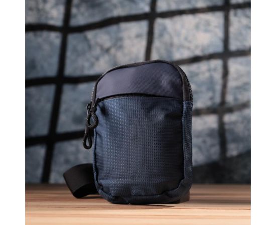 Купить Мужская слинг сумка для путешествий из качественного текстиля Vintage 22870 Синий, фото , изображение 8, характеристики, отзывы